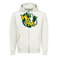 Oatmeal Heather william & mary tribe Zipper Hoodie - linhVisuals
