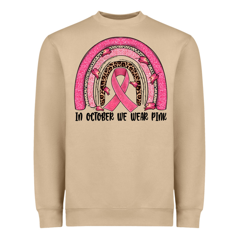 In October We Wear Pink Rainbow Heavyweight Sweatshirt by JahusDesignShop | Teevron