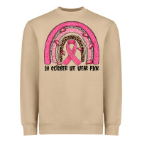 Mushroom in october we wear pink rainbow Heavyweight Sweatshirt - JahusDesignShop