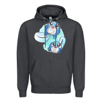 Smoke poliwag watercolor Zipper Hoodie - linhVisuals