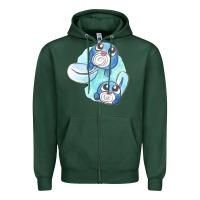 Sports Green poliwag watercolor Zipper Hoodie - linhVisuals