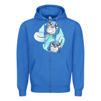 True Royal poliwag watercolor Zipper Hoodie - linhVisuals