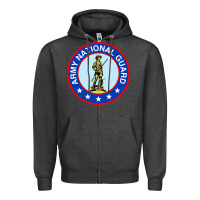 Charcoal Heather army national guard Zipper Hoodie - linhVisuals