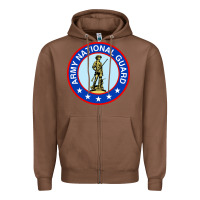 Chestnut army national guard Zipper Hoodie - linhVisuals