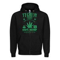 Black tegridy farms Zipper Hoodie - linhVisuals
