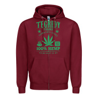 Burgundy tegridy farms Zipper Hoodie - linhVisuals