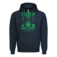 Navy tegridy farms Zipper Hoodie - linhVisuals
