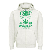 Oatmeal Heather tegridy farms Zipper Hoodie - linhVisuals