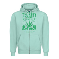 Seafoam tegridy farms Zipper Hoodie - linhVisuals