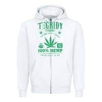 White tegridy farms Zipper Hoodie - linhVisuals