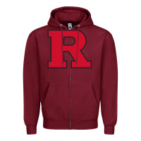 Burgundy Rutgers Scarlet Knights, merch Zipper Hoodie - linhVisuals