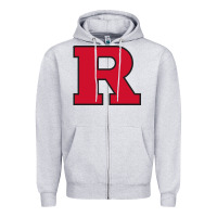 Heather Grey Rutgers Scarlet Knights, merch Zipper Hoodie - linhVisuals