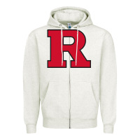 Oatmeal Heather Rutgers Scarlet Knights, merch Zipper Hoodie - linhVisuals