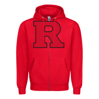 Red Rutgers Scarlet Knights, merch Zipper Hoodie - linhVisuals