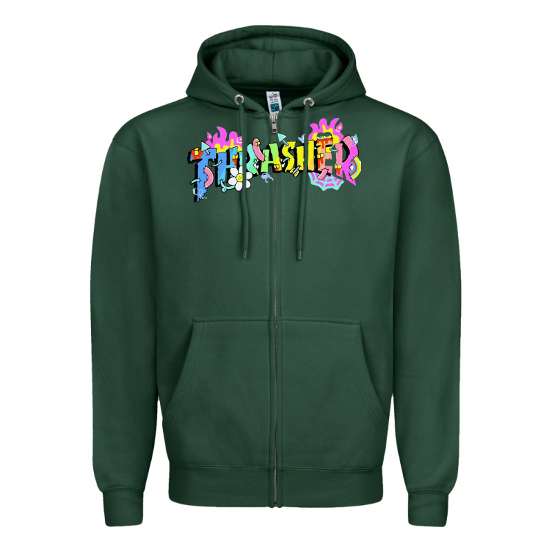 Trasher Zipper Hoodie by linhVisuals | Teevron