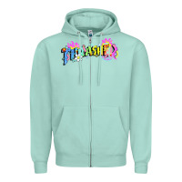 Seafoam trasher Zipper Hoodie - linhVisuals