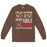 Chestnut LIL Autism Mom Long Sleeve Tee - CowhideDigitalArt