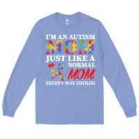 Colony Blue LIL Autism Mom Long Sleeve Tee - CowhideDigitalArt