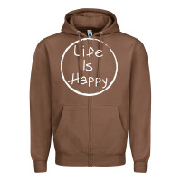 Chestnut life is happy Zipper Hoodie - linhVisuals