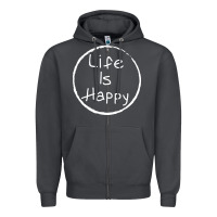 Smoke life is happy Zipper Hoodie - linhVisuals