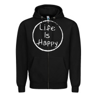 Black life is happy Zipper Hoodie - linhVisuals