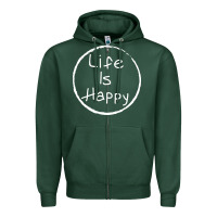 Sports Green life is happy Zipper Hoodie - linhVisuals