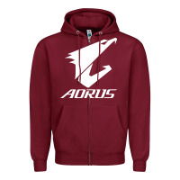 Burgundy papan ibu gigabyte aorus yang lagi baru Zipper Hoodie - linhVisuals