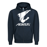 Navy papan ibu gigabyte aorus yang lagi baru Zipper Hoodie - linhVisuals