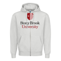 Dove Grey stony brook university Zipper Hoodie - linhVisuals