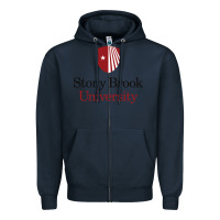 Navy stony brook university Zipper Hoodie - linhVisuals