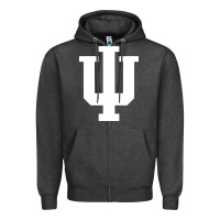 Charcoal Heather Indiana Hoosiers, merch Zipper Hoodie - linhVisuals