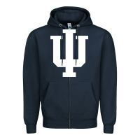 Navy Indiana Hoosiers, merch Zipper Hoodie - linhVisuals