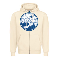 Sandshell River Mountain Badge Zipper Hoodie - linhVisuals
