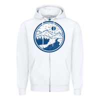 White River Mountain Badge Zipper Hoodie - linhVisuals