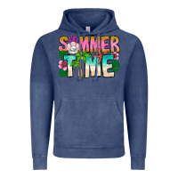 Vintage Denim Summer Time Vintage Hoodie - CowhideDigitalArt