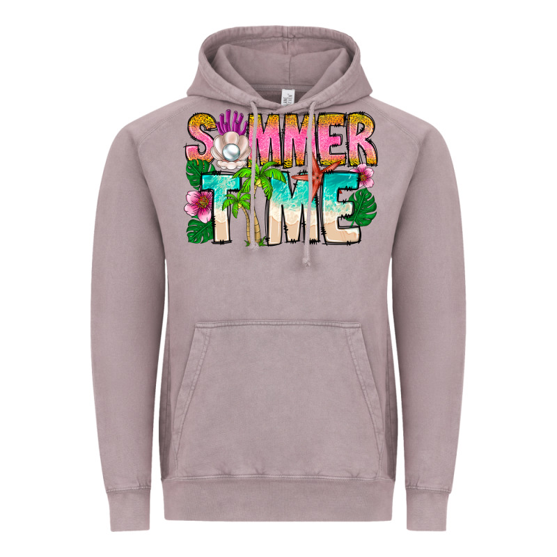 Summer Time Vintage Hoodie by CowhideDigitalArt | Teevron