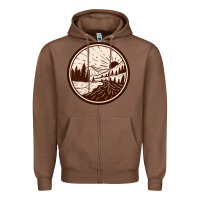 Chestnut River Forest Brown Zipper Hoodie - linhVisuals