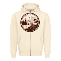 Sandshell River Forest Brown Zipper Hoodie - linhVisuals