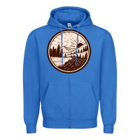 True Royal River Forest Brown Zipper Hoodie - linhVisuals