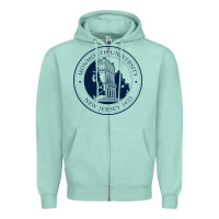 Seafoam monmouth university Zipper Hoodie - linhVisuals