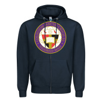 Navy college of the holy cross Zipper Hoodie - linhVisuals