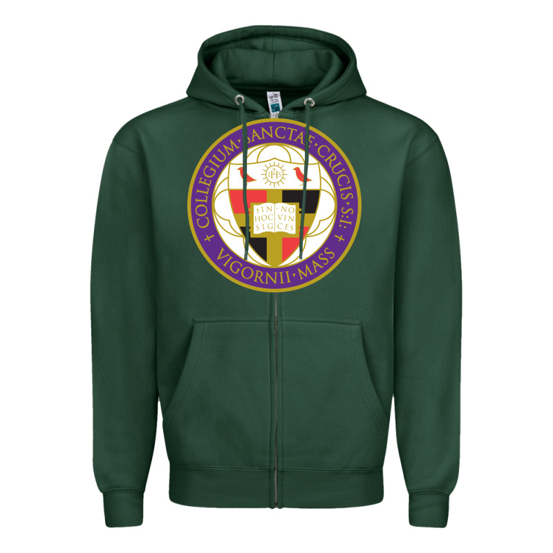 College Of The Holy Cross Zipper Hoodie by linhVisuals | Teevron
