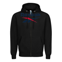 Black ree-bok-vector-art Zipper Hoodie - linhVisuals