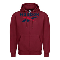 Burgundy ree-bok-vector-art Zipper Hoodie - linhVisuals