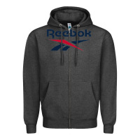 Charcoal Heather ree-bok-vector-art Zipper Hoodie - linhVisuals