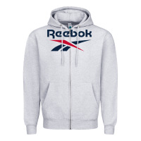 Heather Grey ree-bok-vector-art Zipper Hoodie - linhVisuals