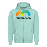 Seafoam miami open Zipper Hoodie - linhVisuals