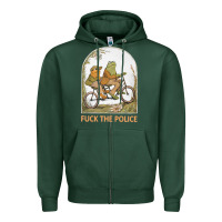 Sports Green Frogs And Toad Fucks The Police Zipper Hoodie - linhVisuals