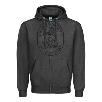 Charcoal Heather College Of Staten Island Zipper Hoodie - linhVisuals