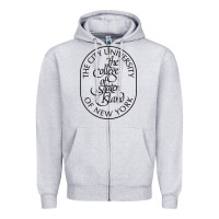 Heather Grey College Of Staten Island Zipper Hoodie - linhVisuals
